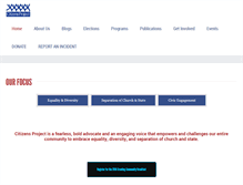 Tablet Screenshot of citizensproject.org